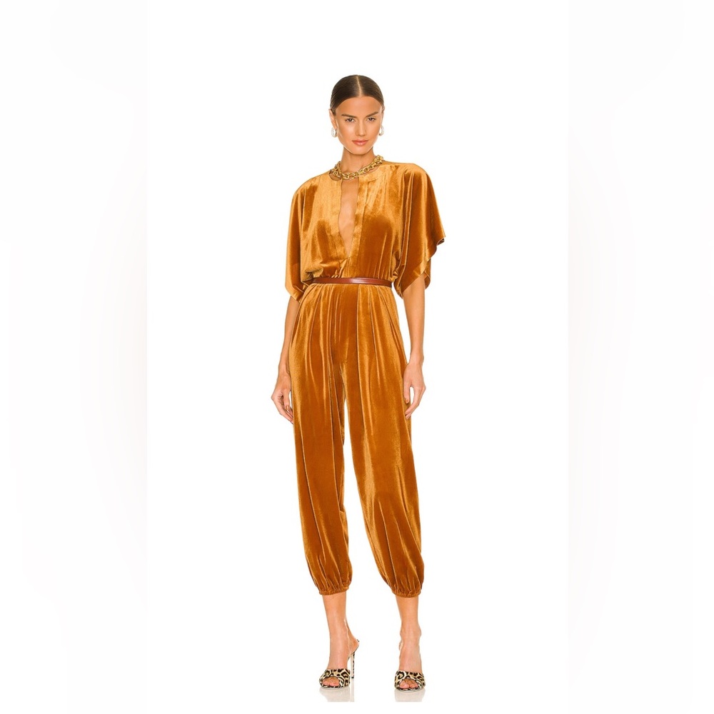 Norma Kamali Tan Jumpsuit Chic and Versatile